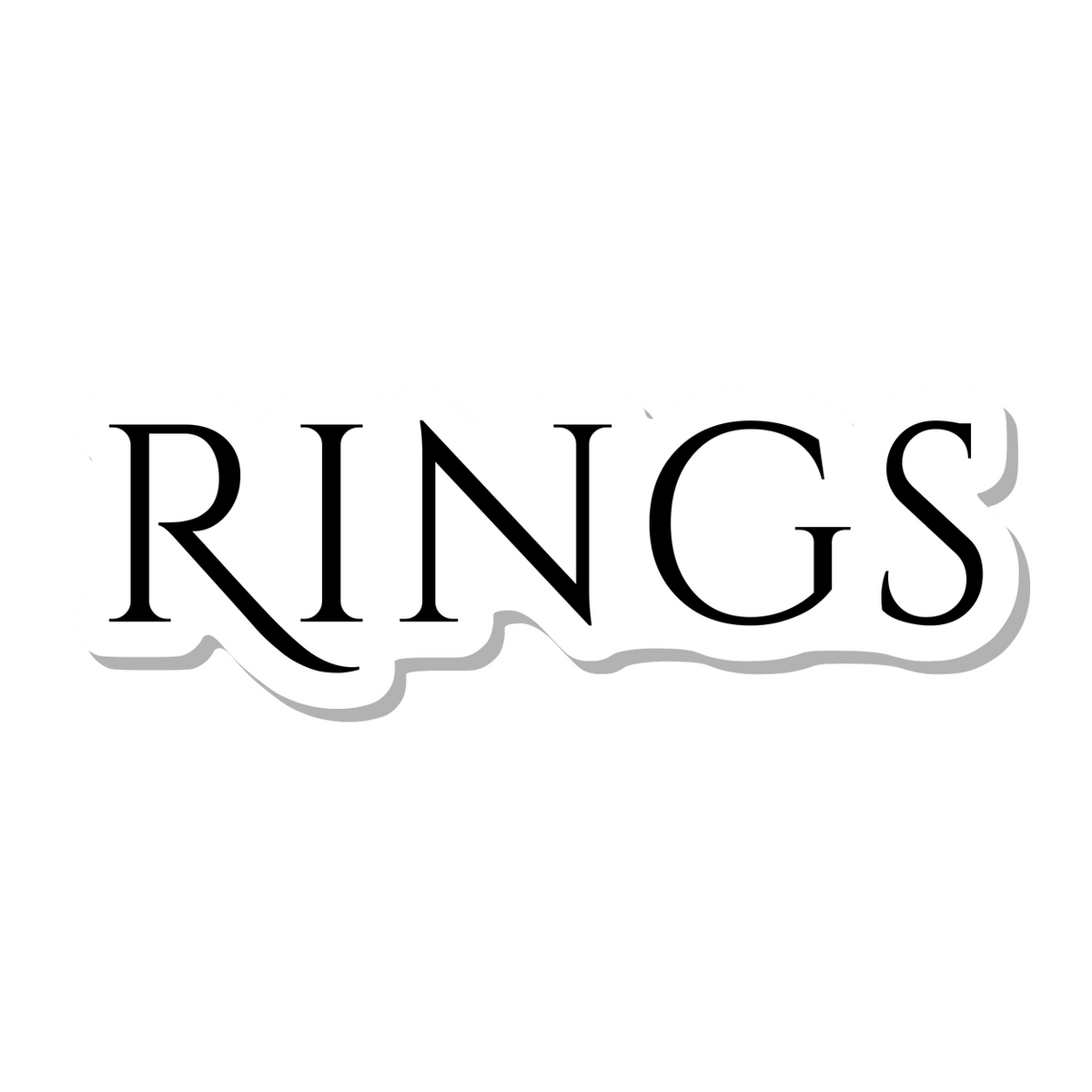 Rings die-cut sticker
