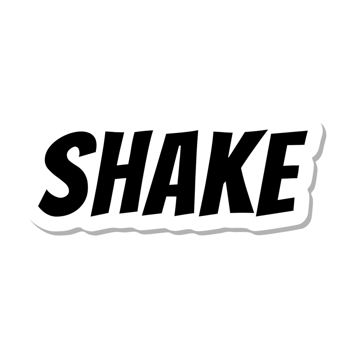 Shake die-cut sticker