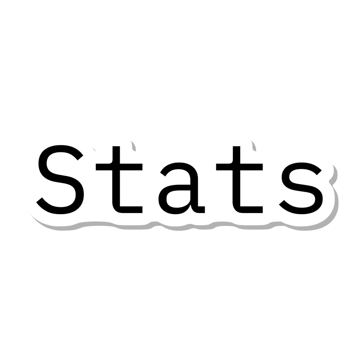 Stats die-cut sticker