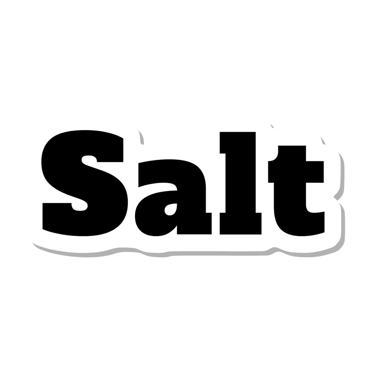 Salt die-cut sticker