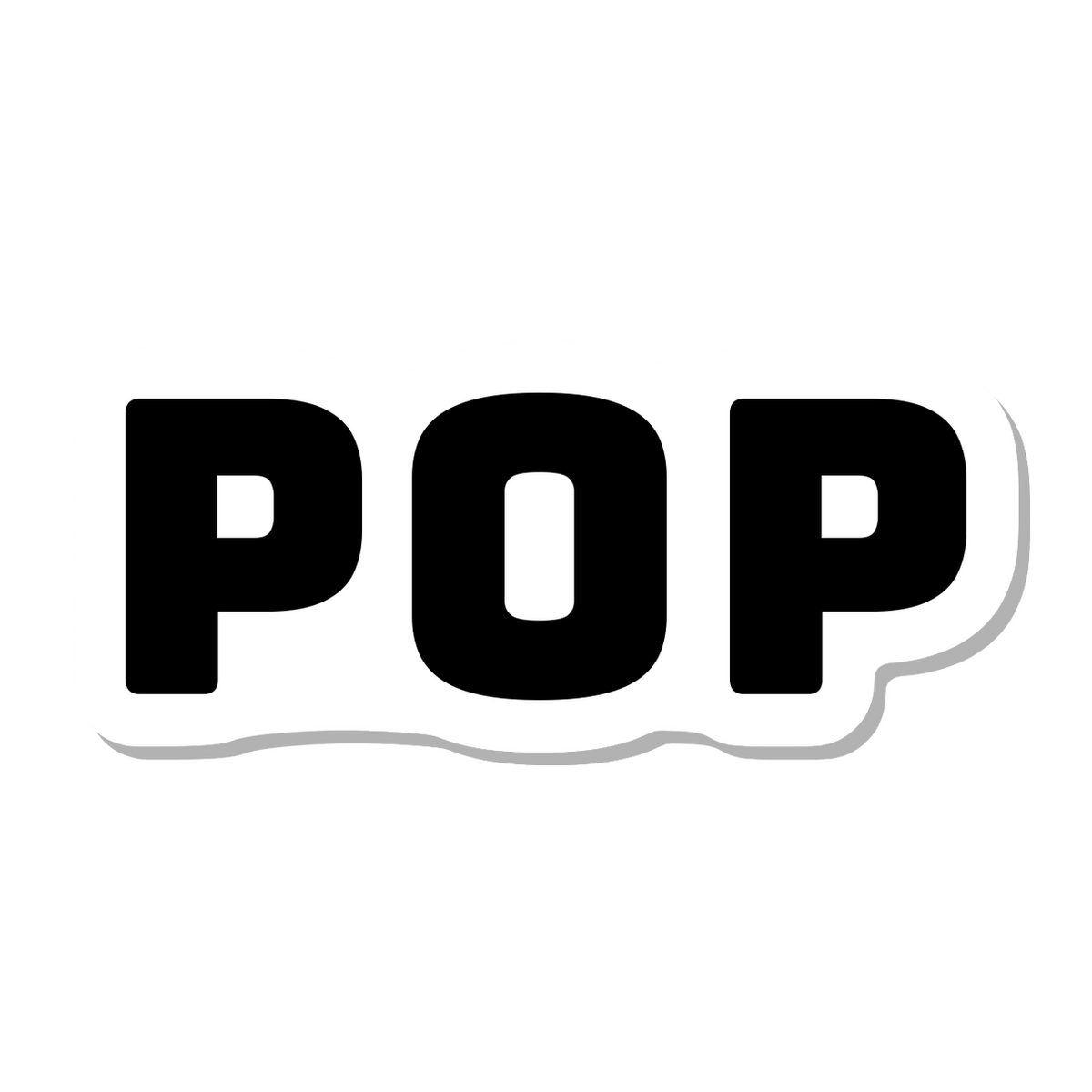 Pop die-cut sticker