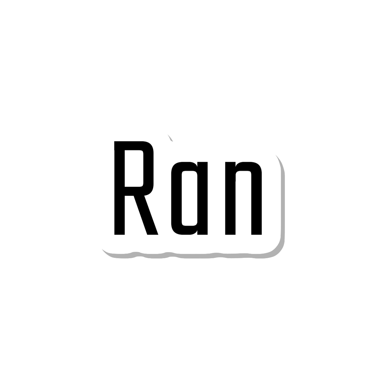 Ran die-cut sticker