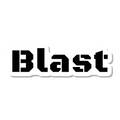Blast die-cut sticker