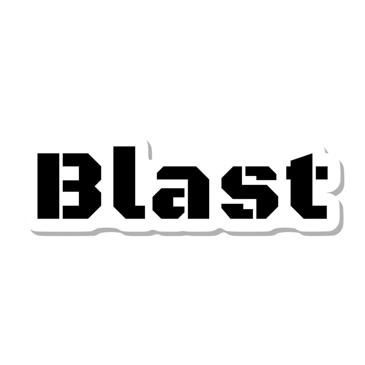Blast die-cut sticker
