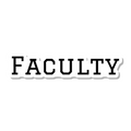Faculty die-cut sticker