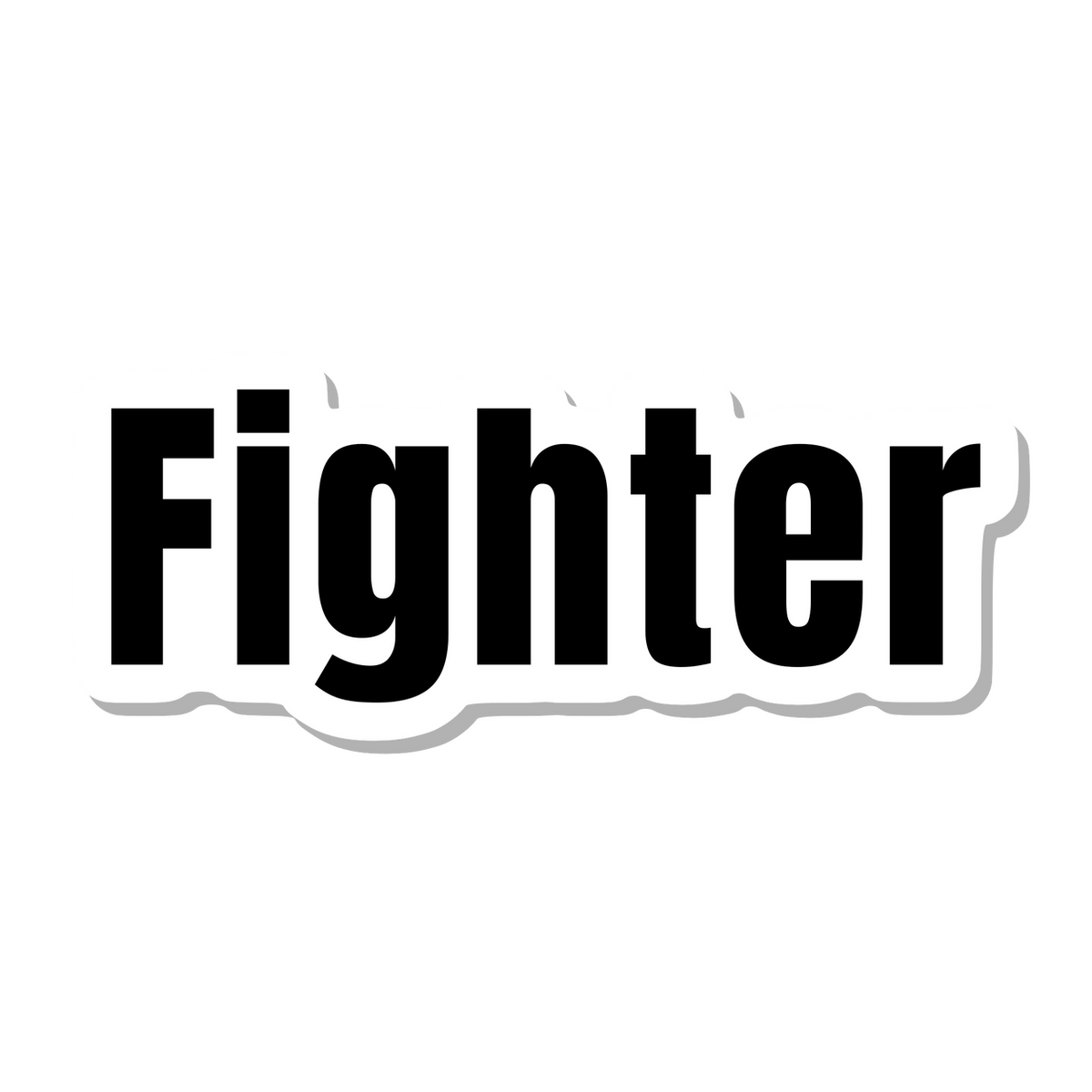 Fighter die-cut sticker