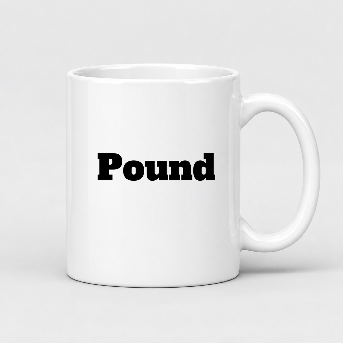 Pound Mug in white