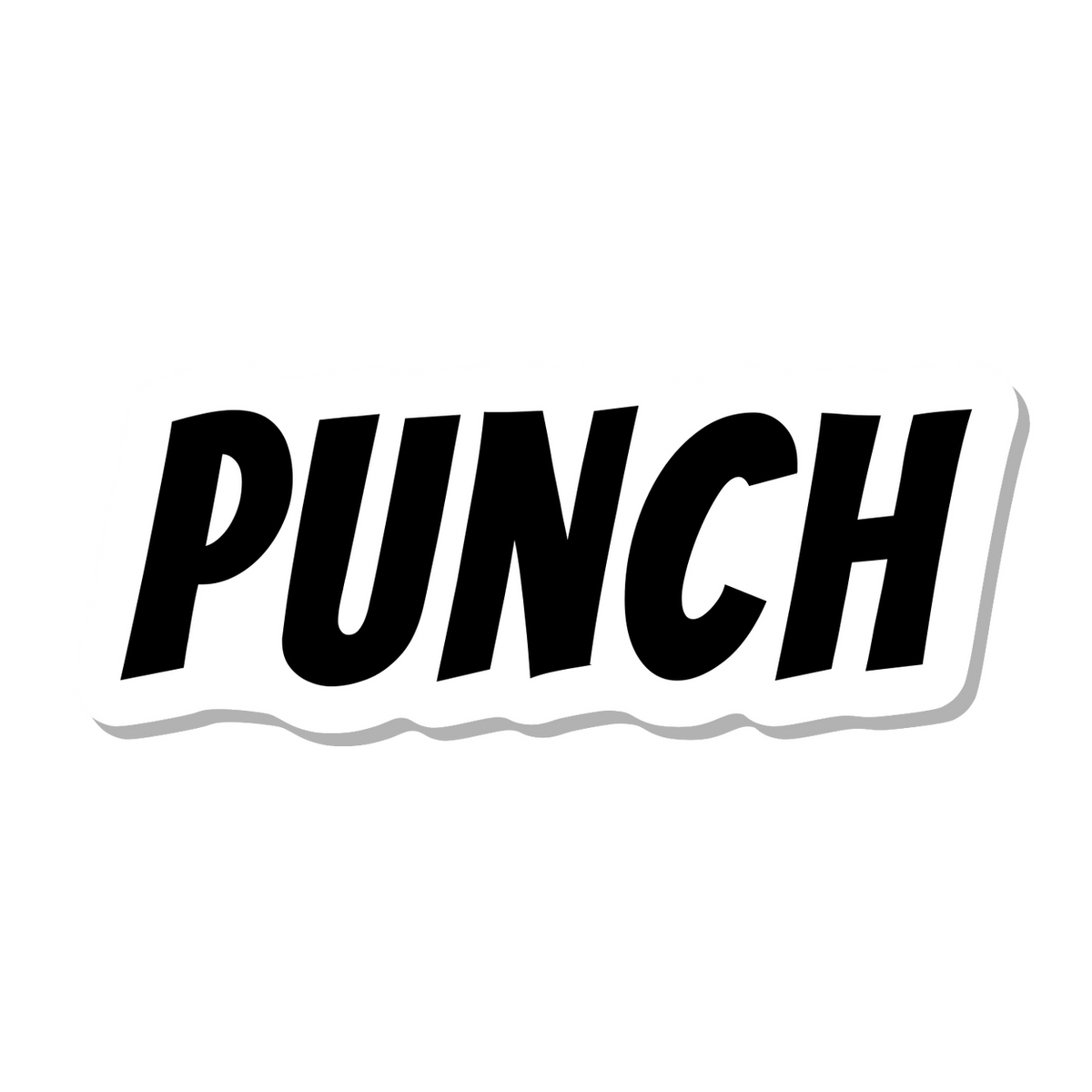 Punch die-cut sticker