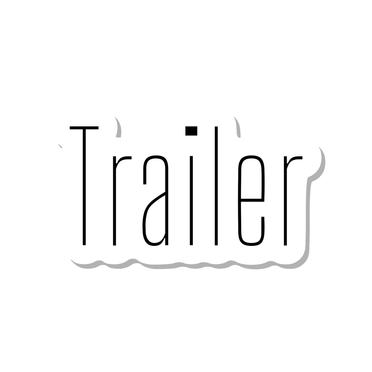 Trailer die-cut sticker