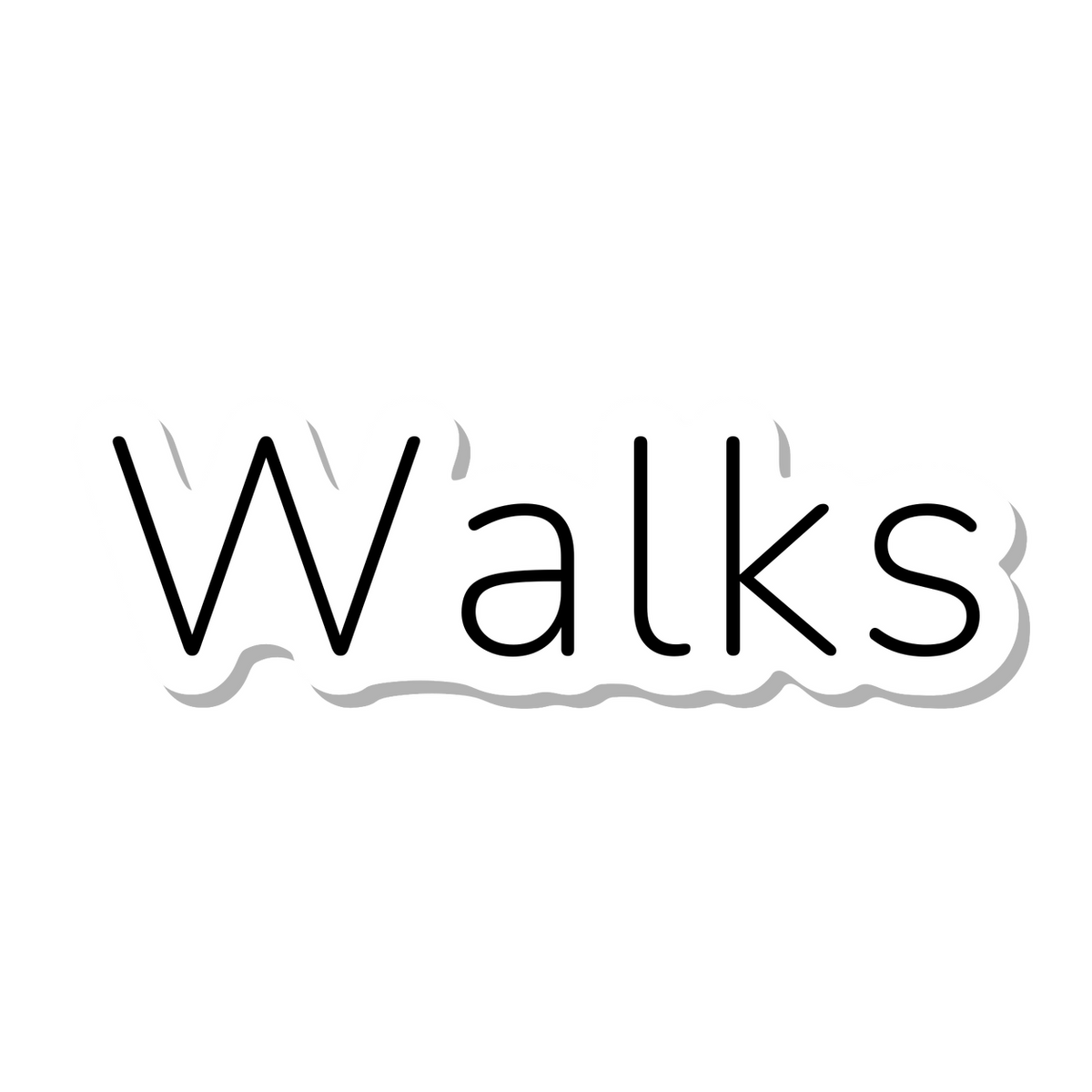 Walks die-cut sticker