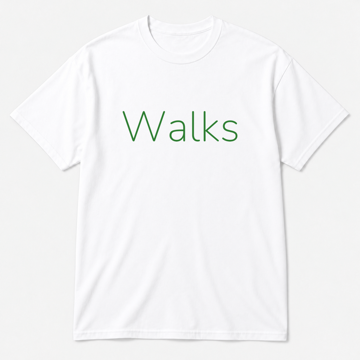 Walks T-Shirt in white with green text