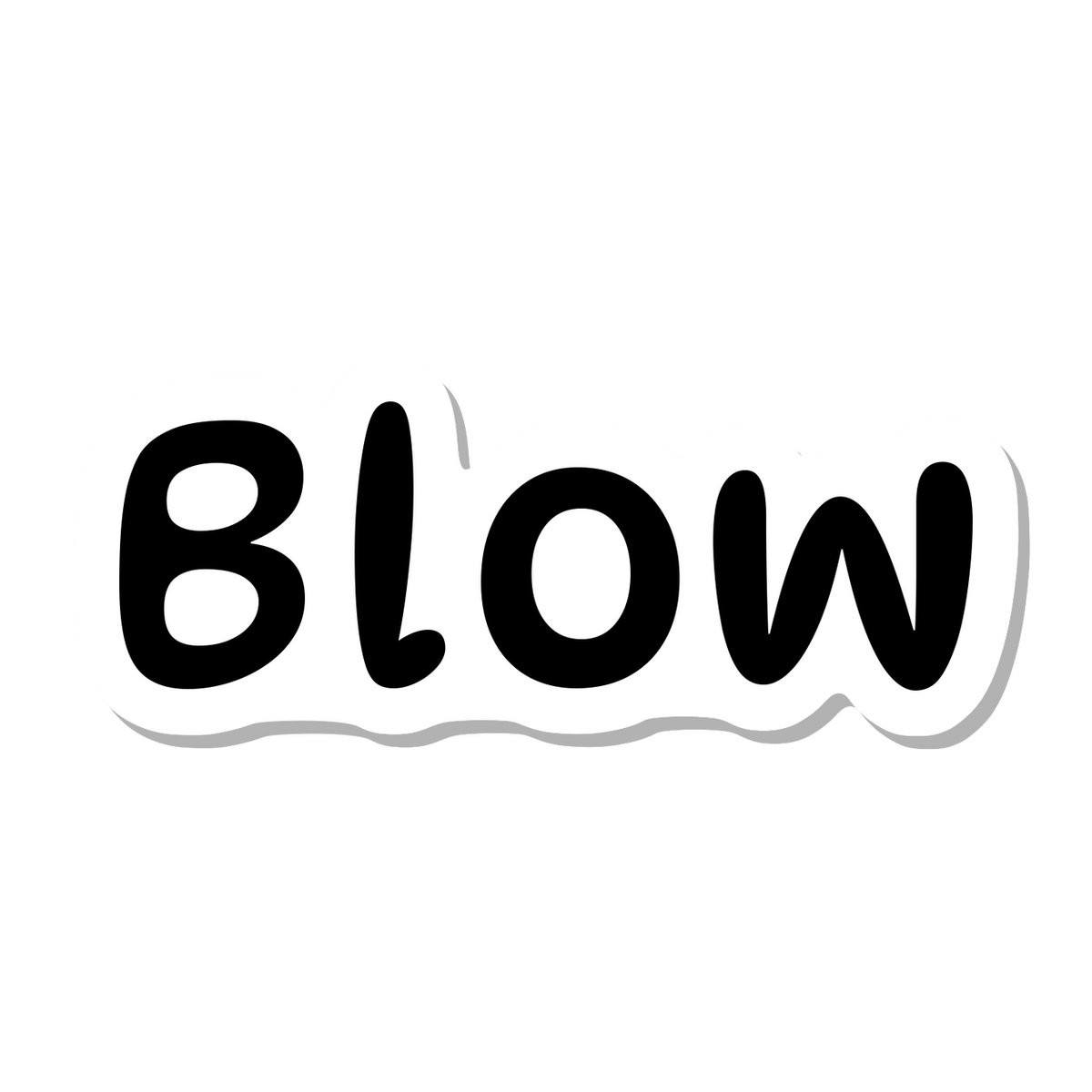 Blow die-cut sticker