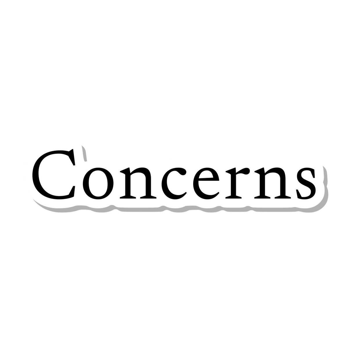 Concerns die-cut sticker