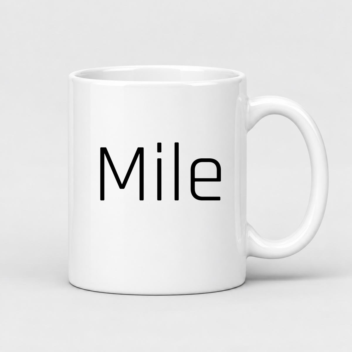 Mile Mug in white
