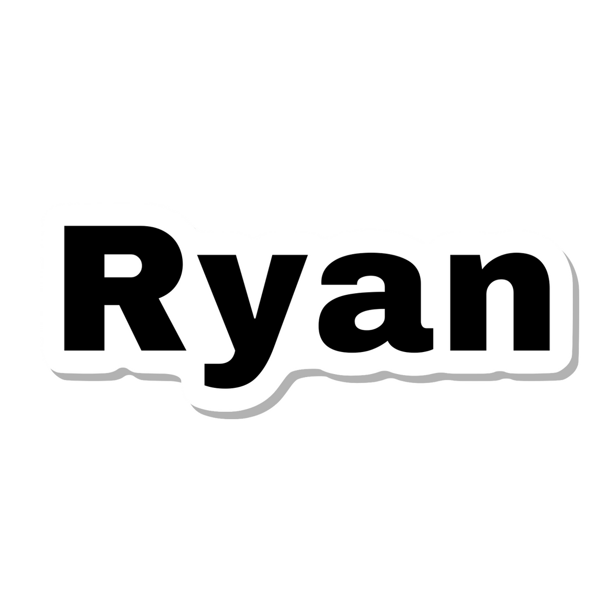 Ryan die-cut sticker
