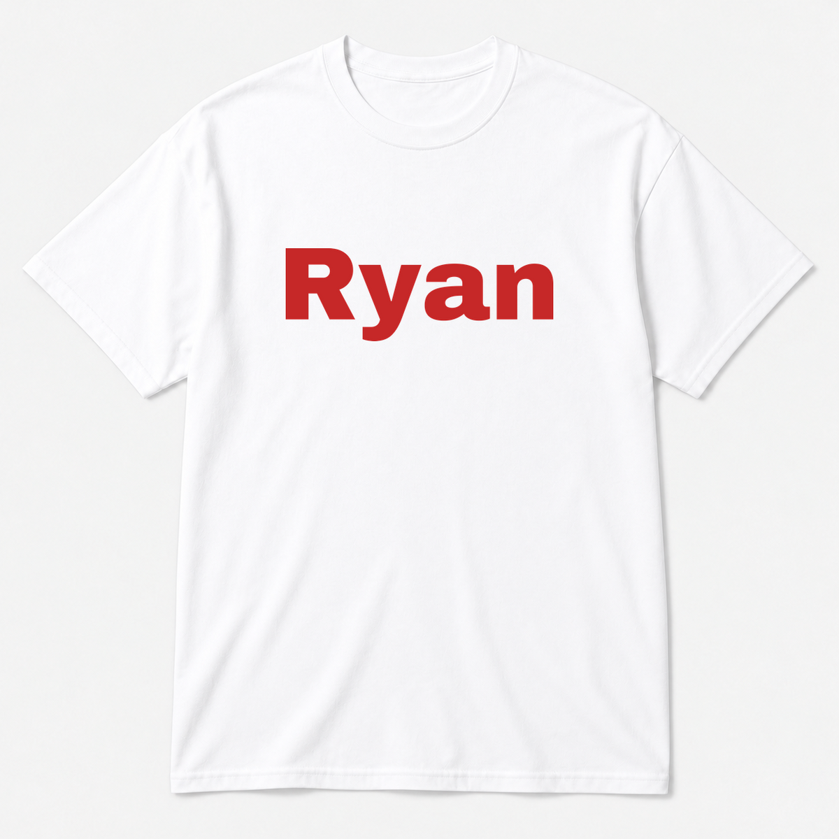 Ryan T-Shirt in white with red text