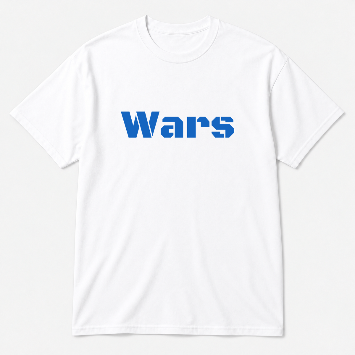 Wars T-Shirt in white with blue text