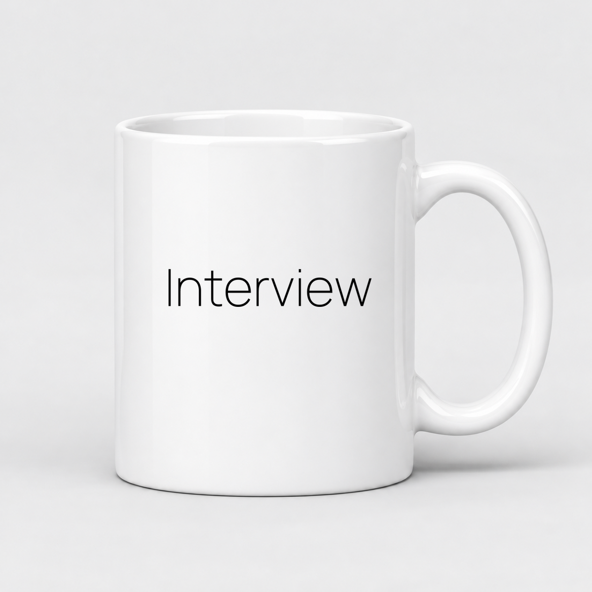 Interview Mug in white