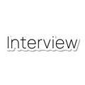 Interview die-cut sticker