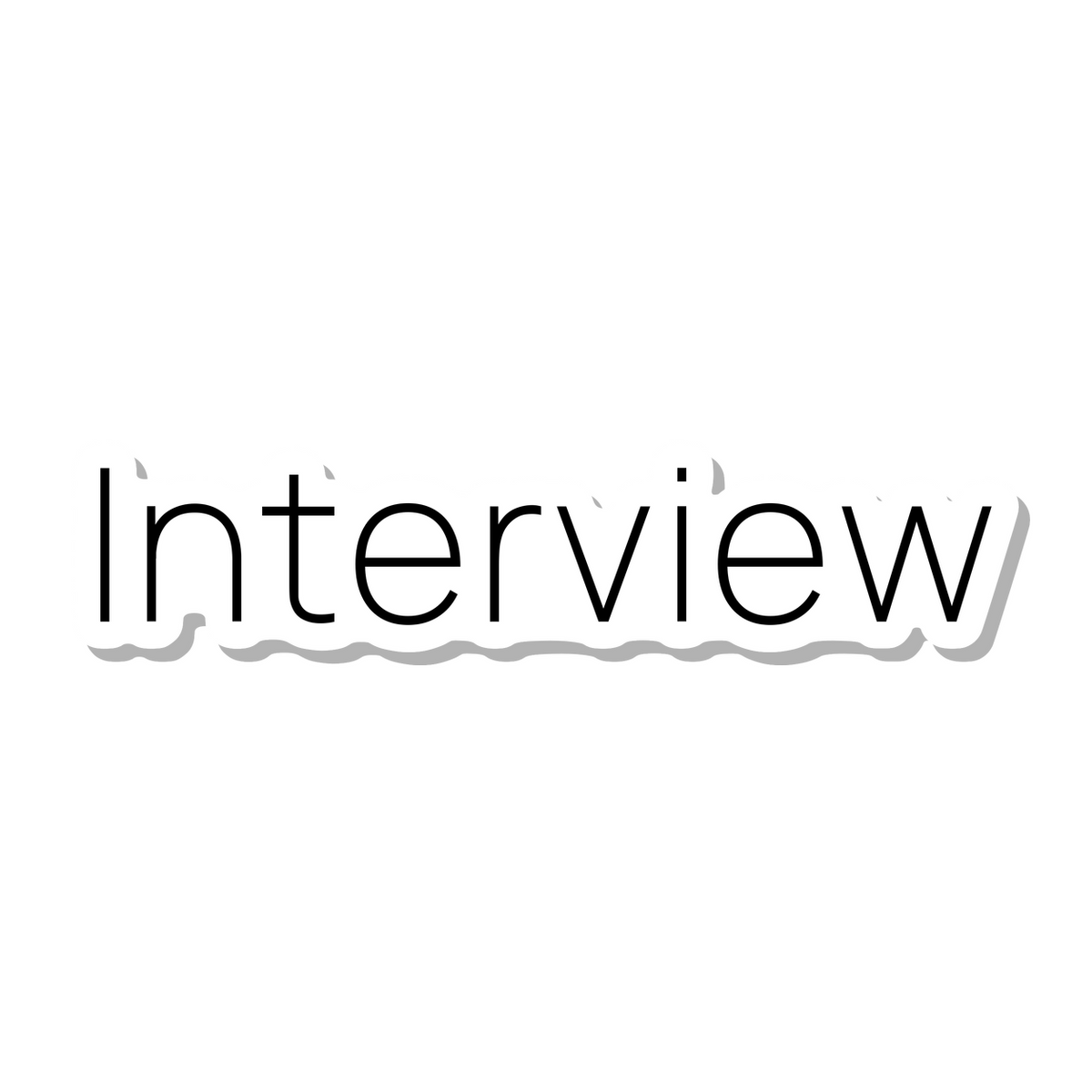 Interview die-cut sticker