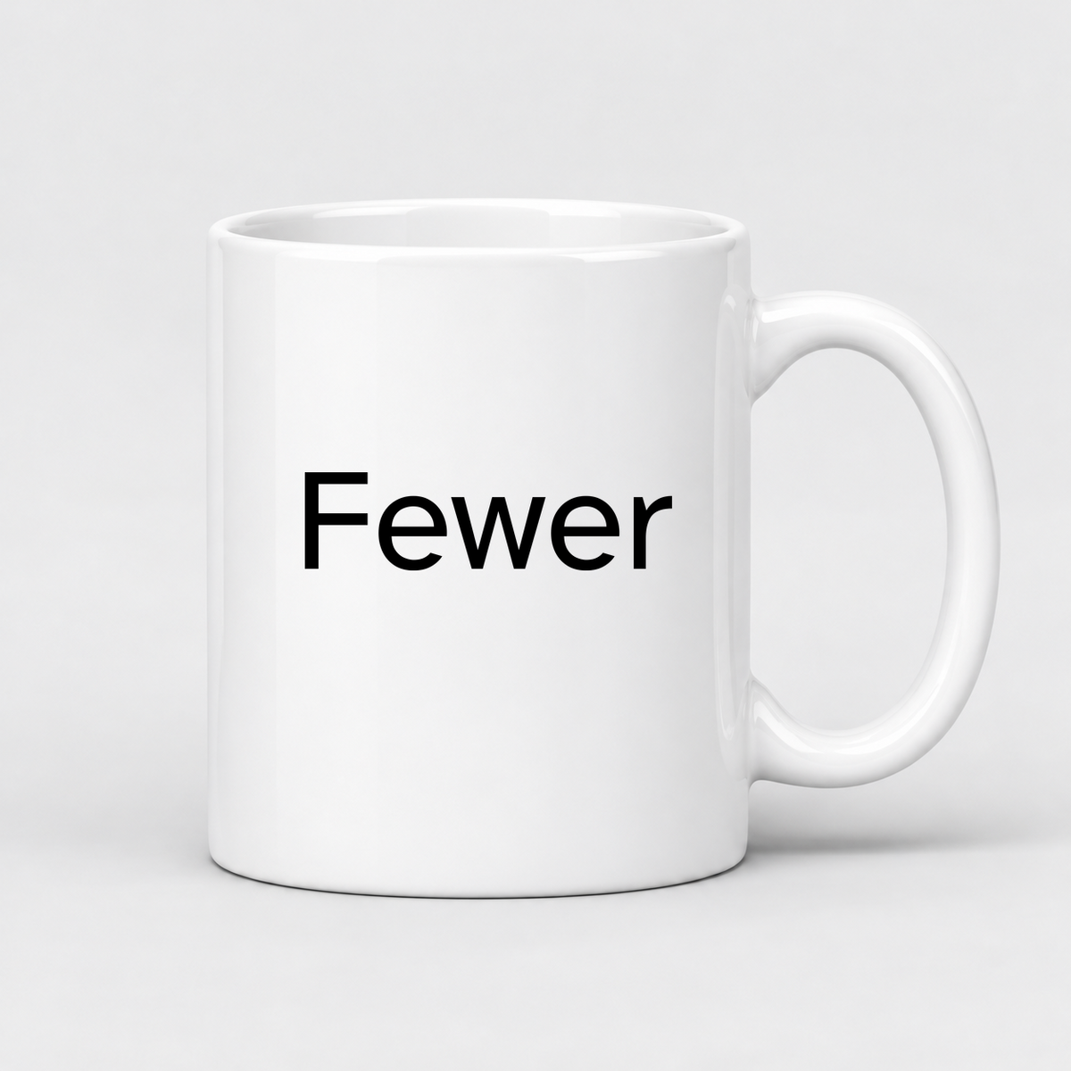 Fewer Mug in white
