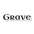 Grave die-cut sticker