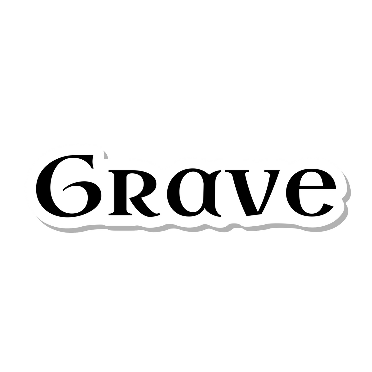 Grave die-cut sticker