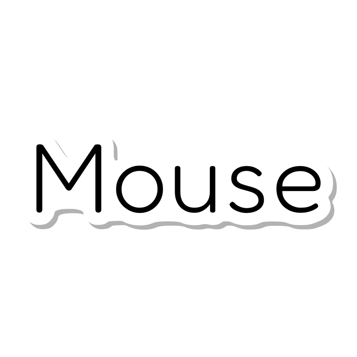 Mouse die-cut sticker