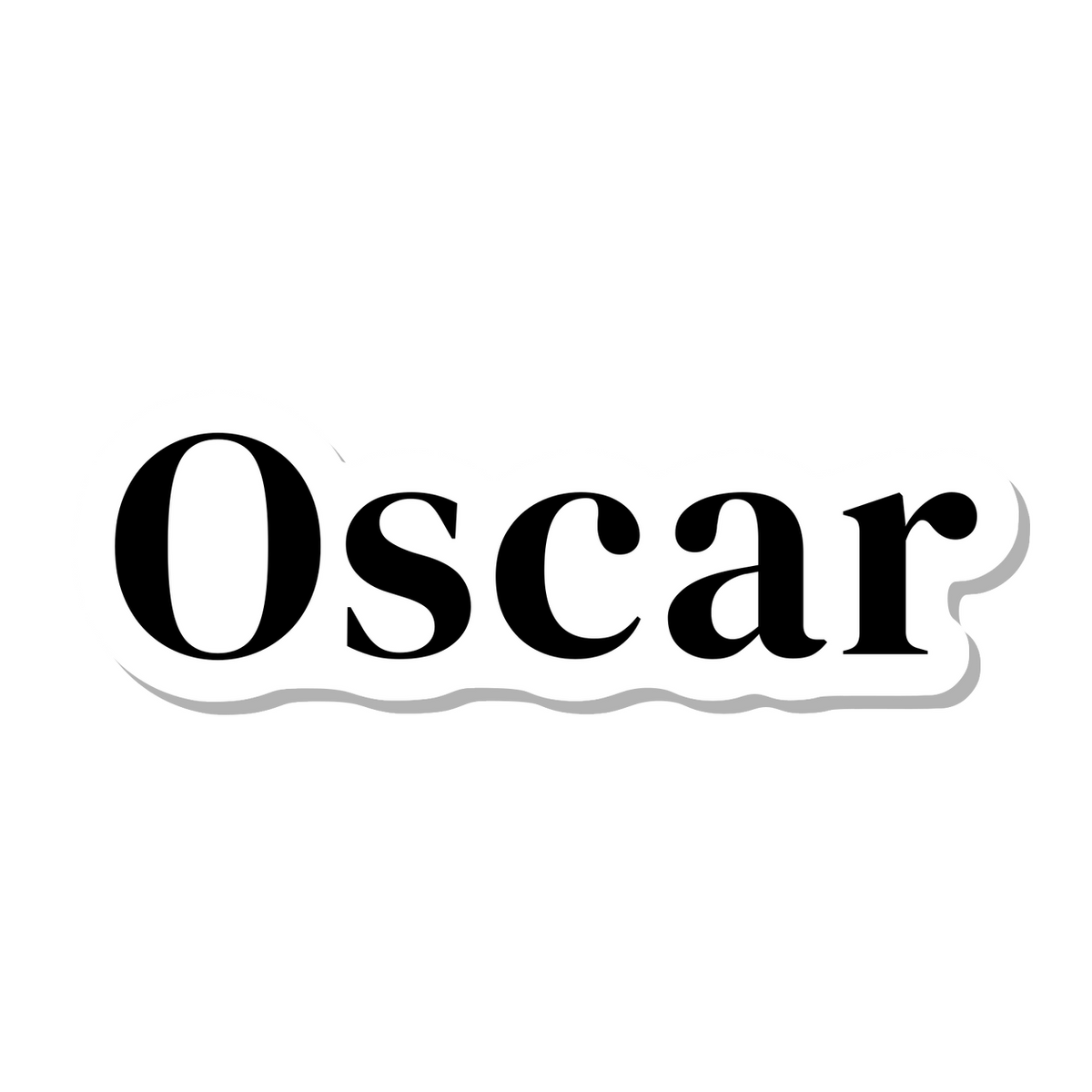 Oscar die-cut sticker