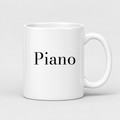 Piano Mug in white