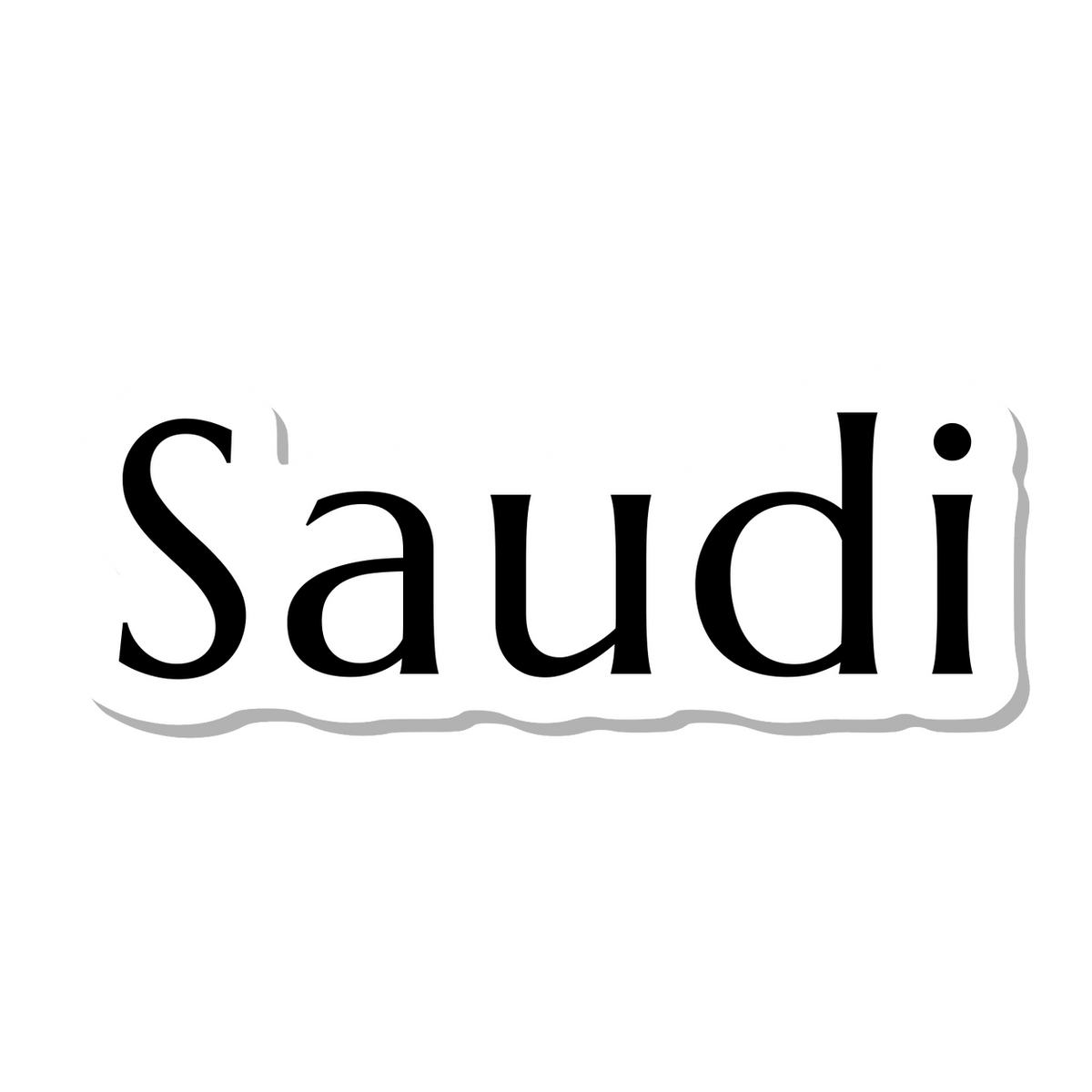 Saudi die-cut sticker