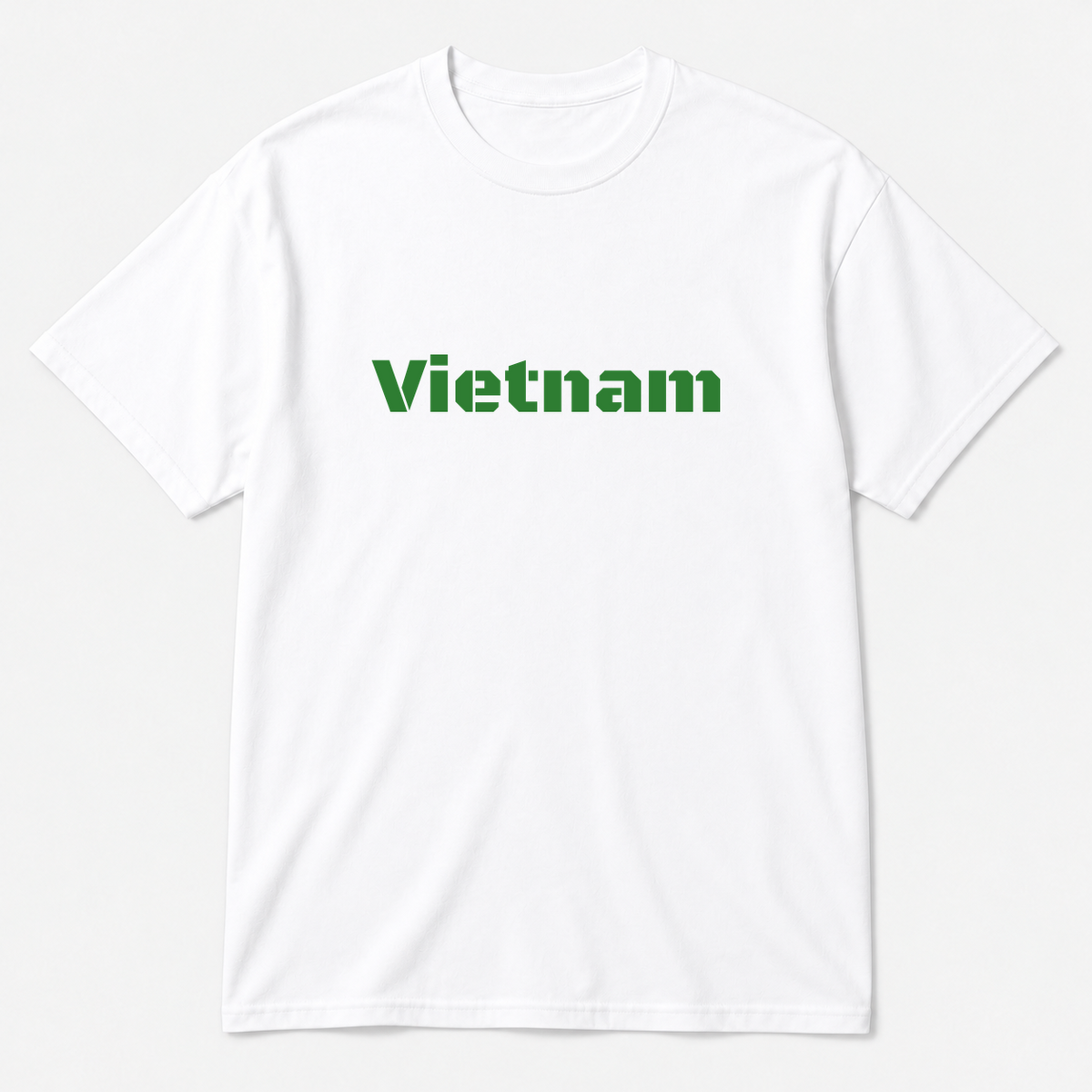 Vietnam T-Shirt in white with green text