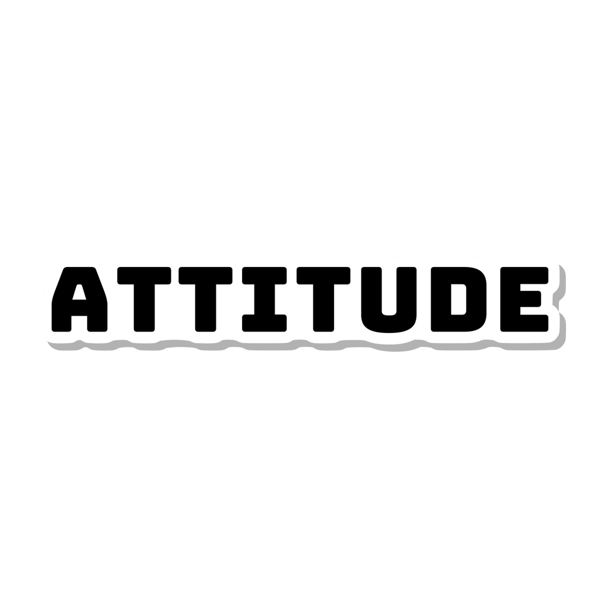 Attitude die-cut sticker