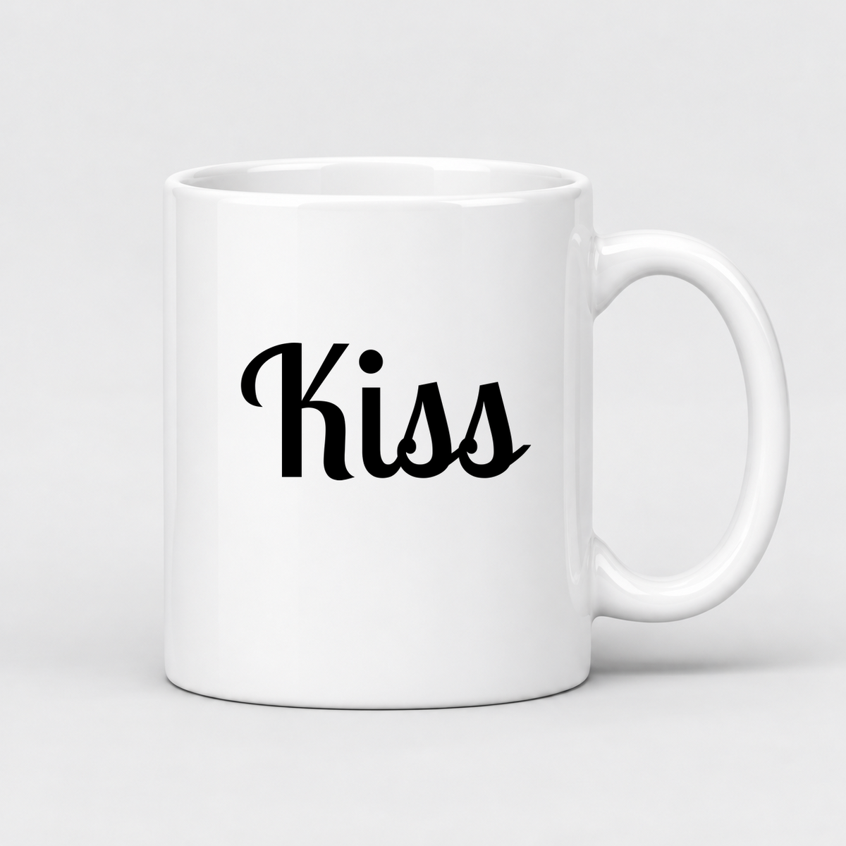 Kiss Mug in white
