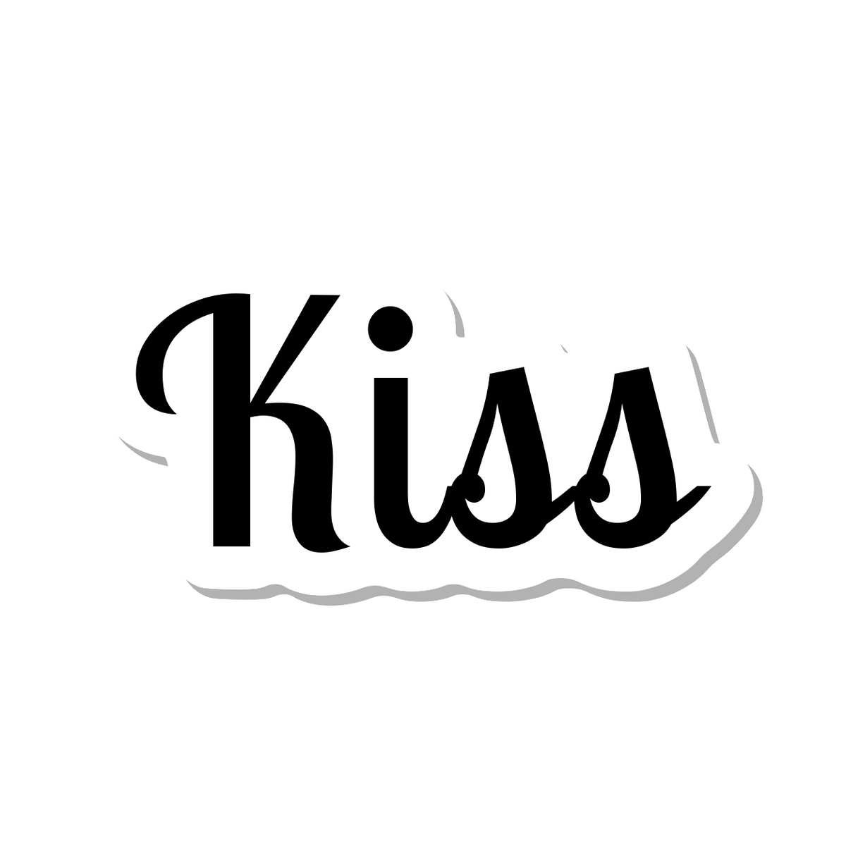 Kiss die-cut sticker