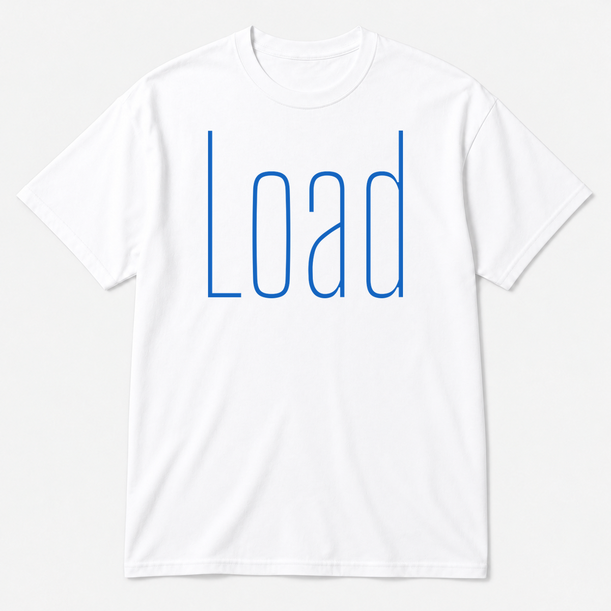 Load T-Shirt in white with blue text