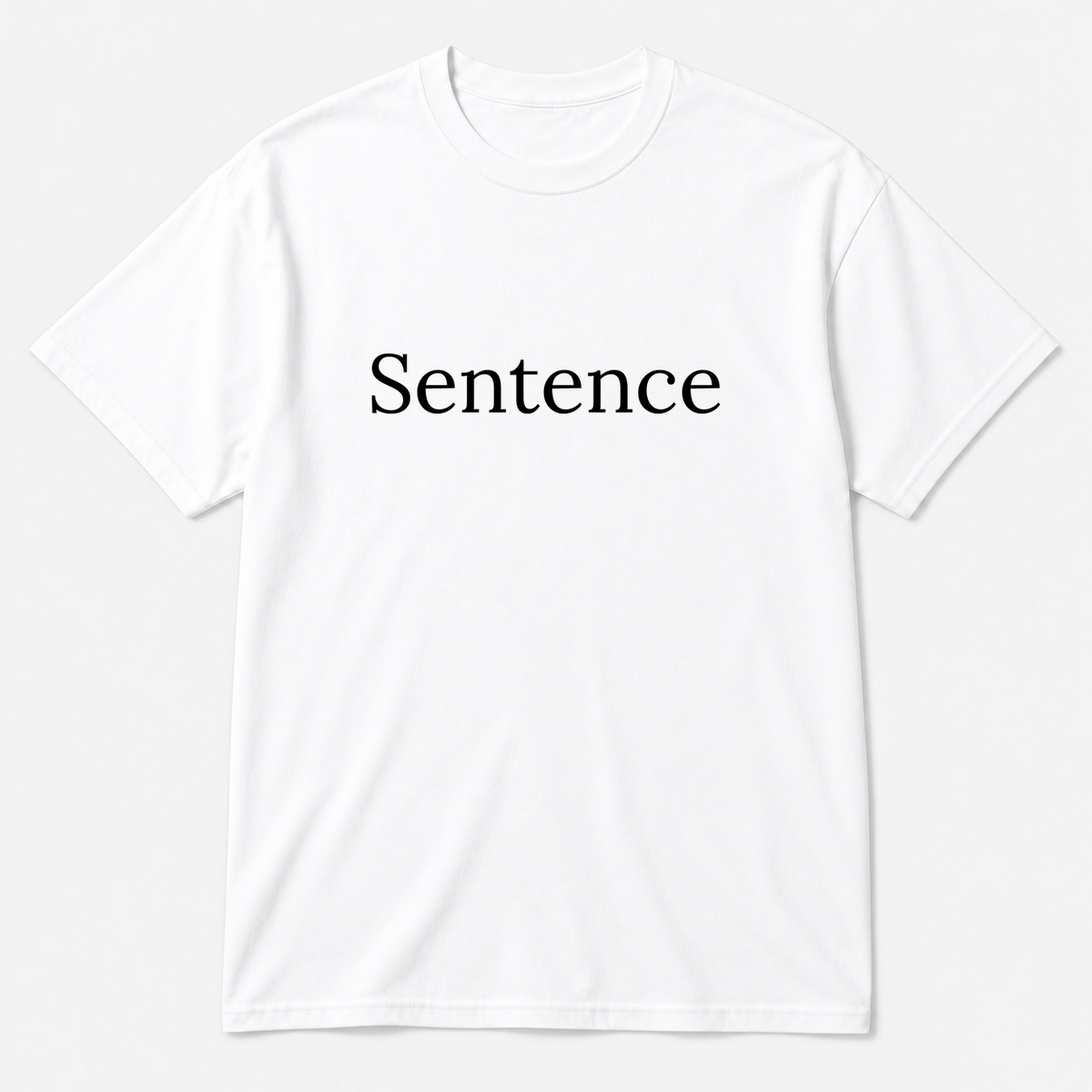 Sentence T-Shirt in white
