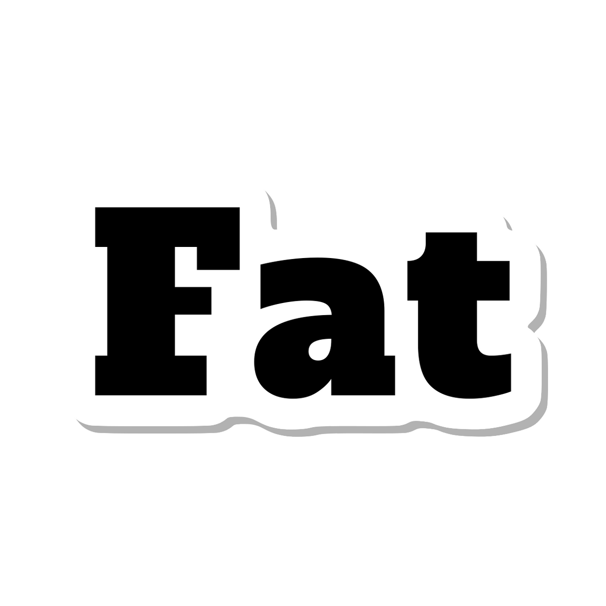 Fat die-cut sticker