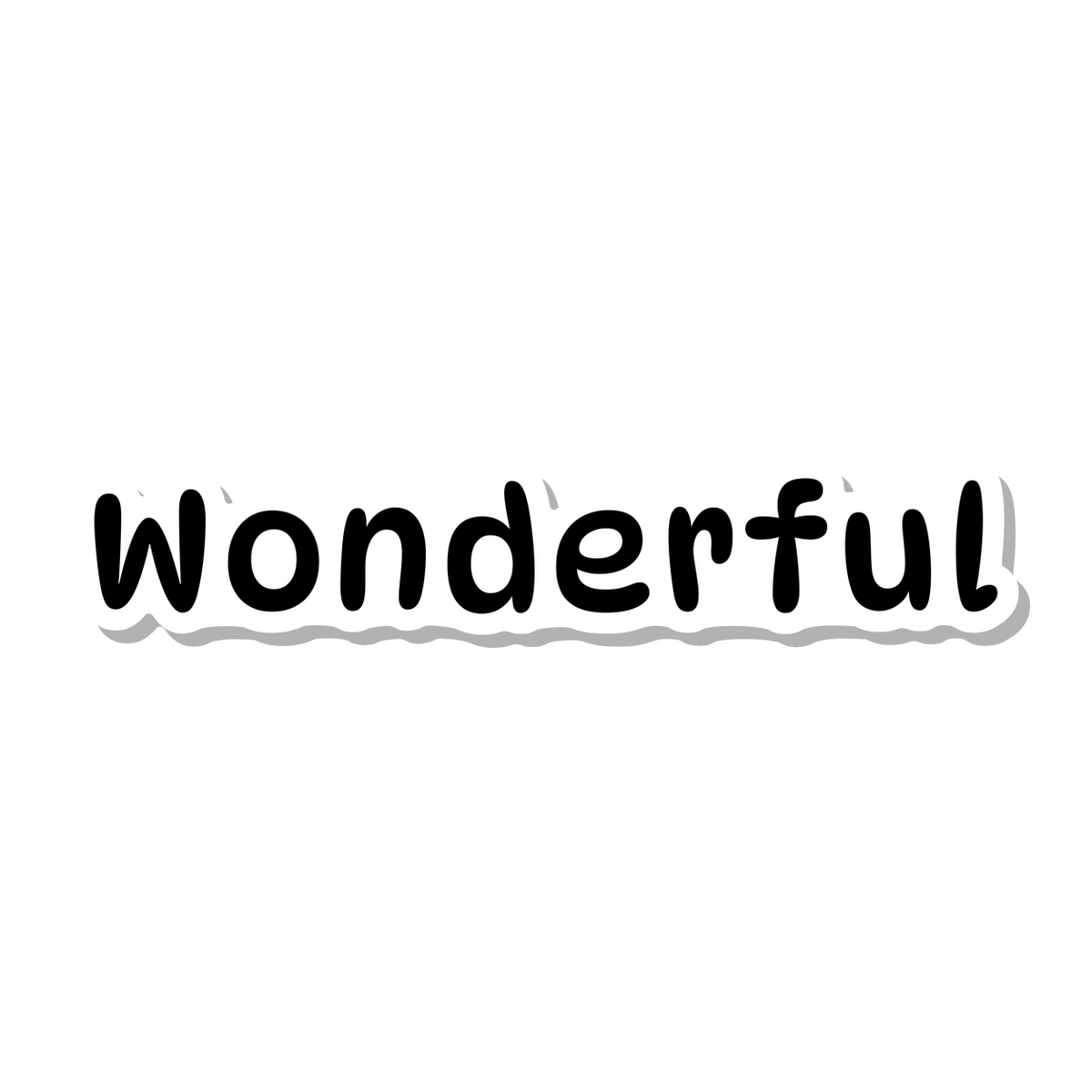 Wonderful die-cut sticker