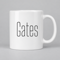 Gates Mug in white