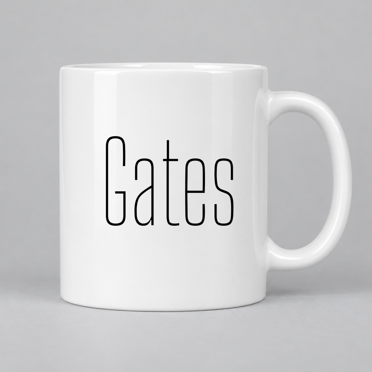 Gates Mug in white