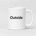 Outside Mug in white