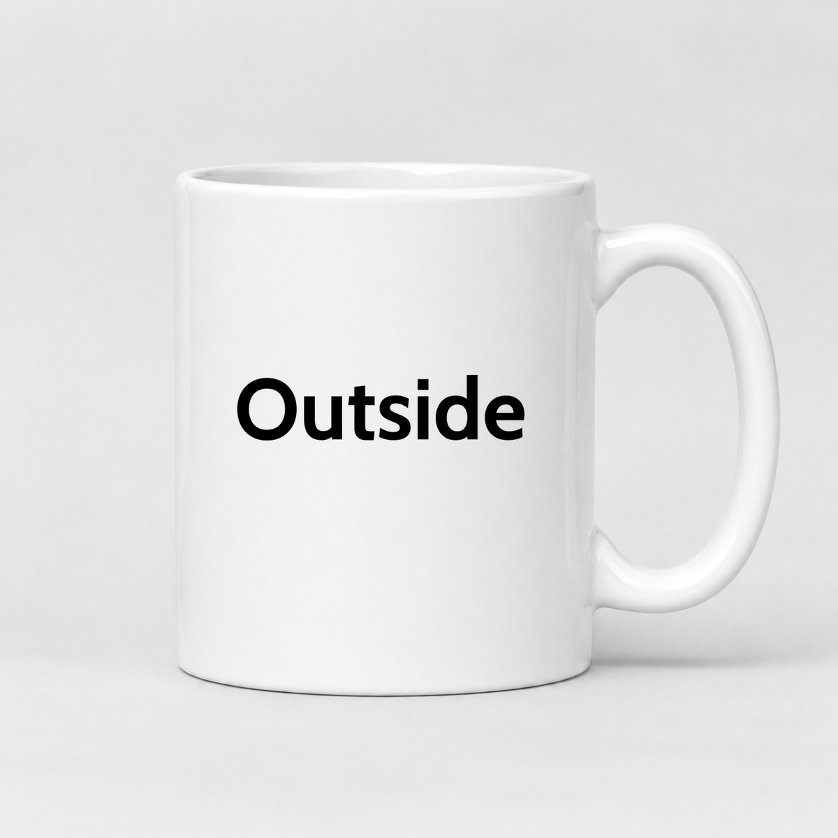 Outside Mug in white