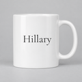 Hillary Mug in white