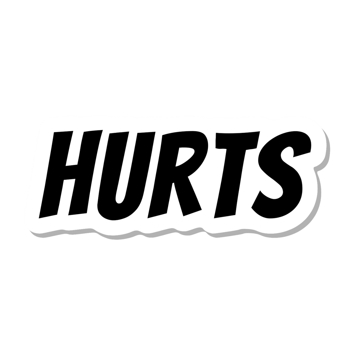 Hurts die-cut sticker