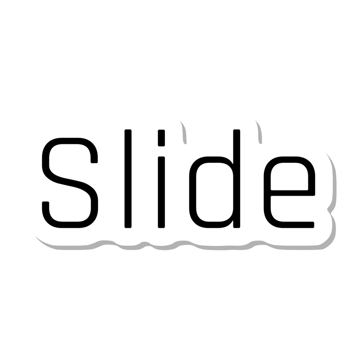 Slide die-cut sticker