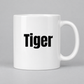 Tiger Mug in white
