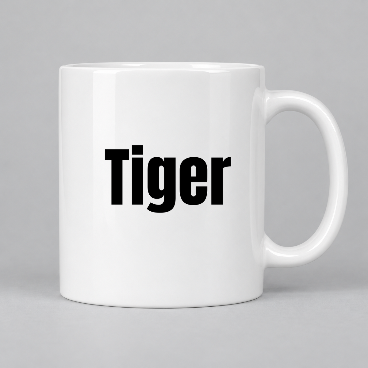 Tiger Mug in white