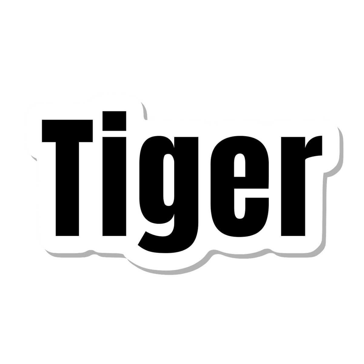 Tiger die-cut sticker
