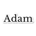 Adam die-cut sticker